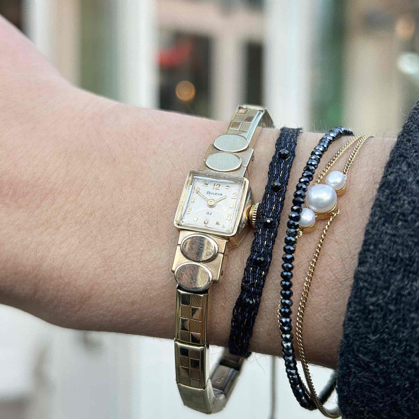 Bulova 23 Cocktail Watch: Vintage Ladies 60s 10k Rolled Gold Mechanical