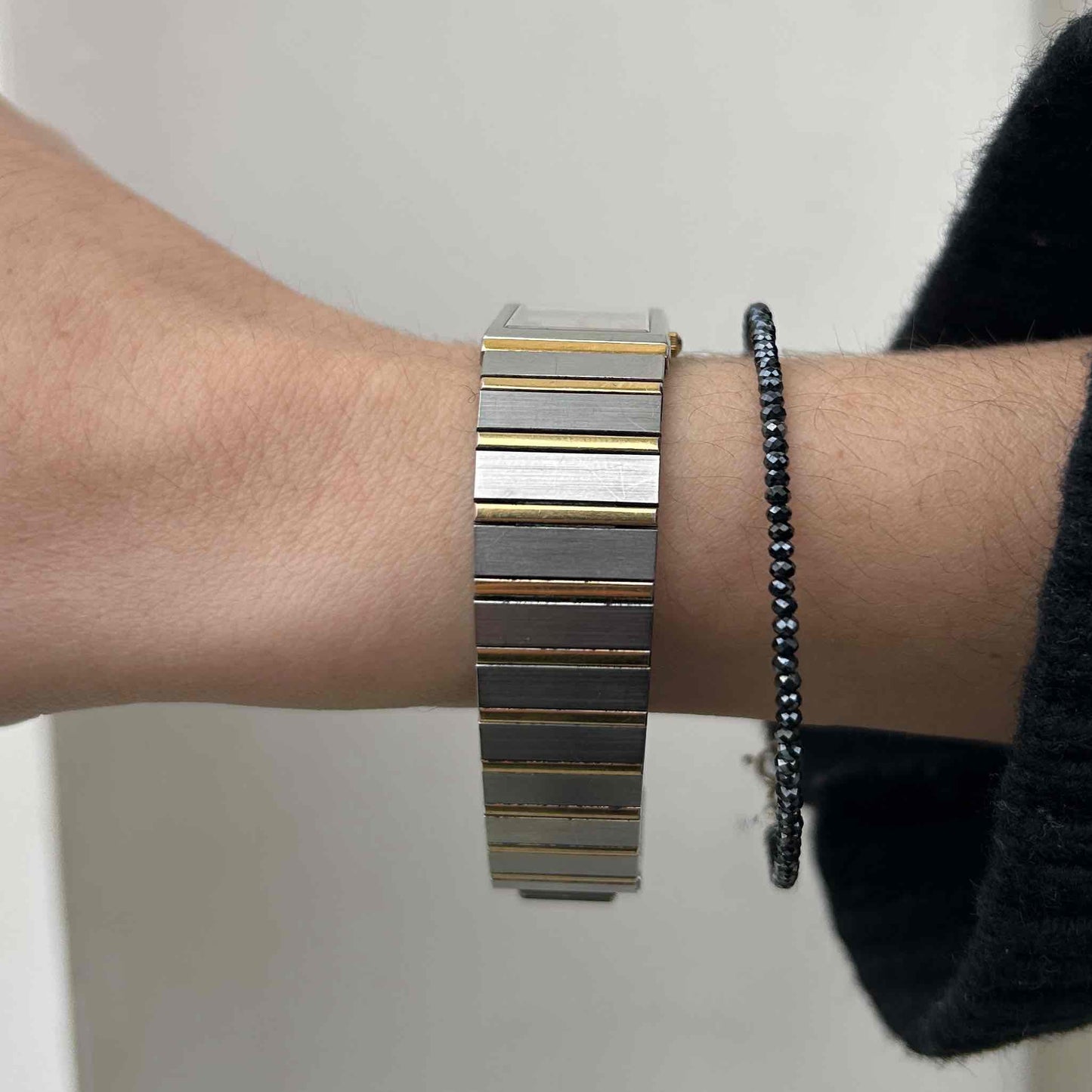 Seiko Lassale Tank: Ultra Thin Ladies Vintage 80s Two-Tone Gray Dial