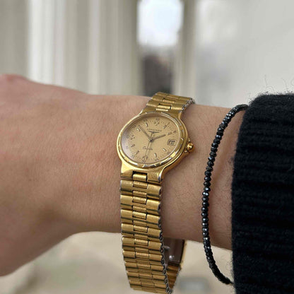 Longines Conquest Classic: Dainty Ladies 80s Golden with Champagne Dial