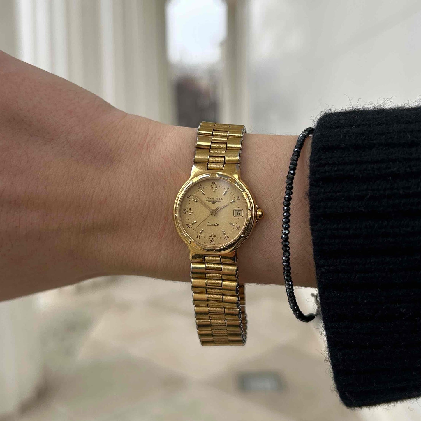 Longines Conquest Classic: Dainty Ladies 80s Golden with Champagne Dial