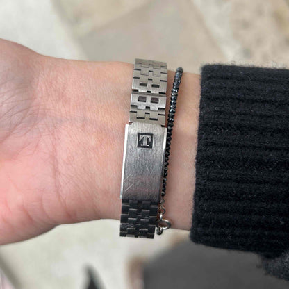 Tissot Seastar Watch: Ladies 80s Vintage Silver White Dial Date