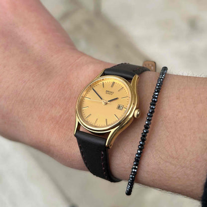 Seiko Vintage Ronde: Dainty Ladies Watch 90s Golden Dial