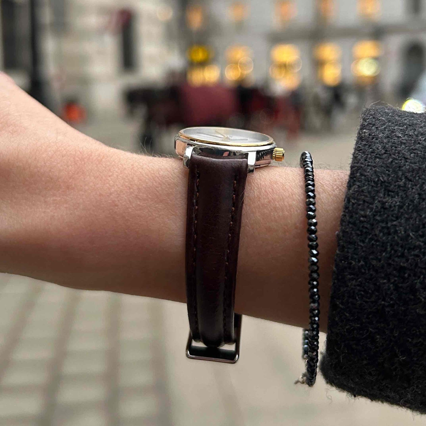 Tissot Vintage Watch: Ladies 90s Two Tone Iconic with White Roman Dial