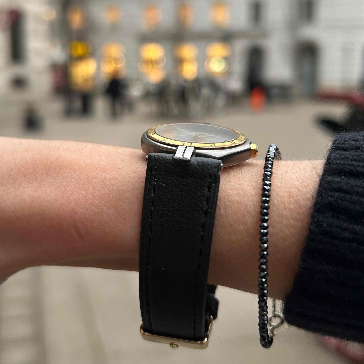 Ferrari by Cartier Watch: Vintage Ladies 80s Black Dial Central Lugs