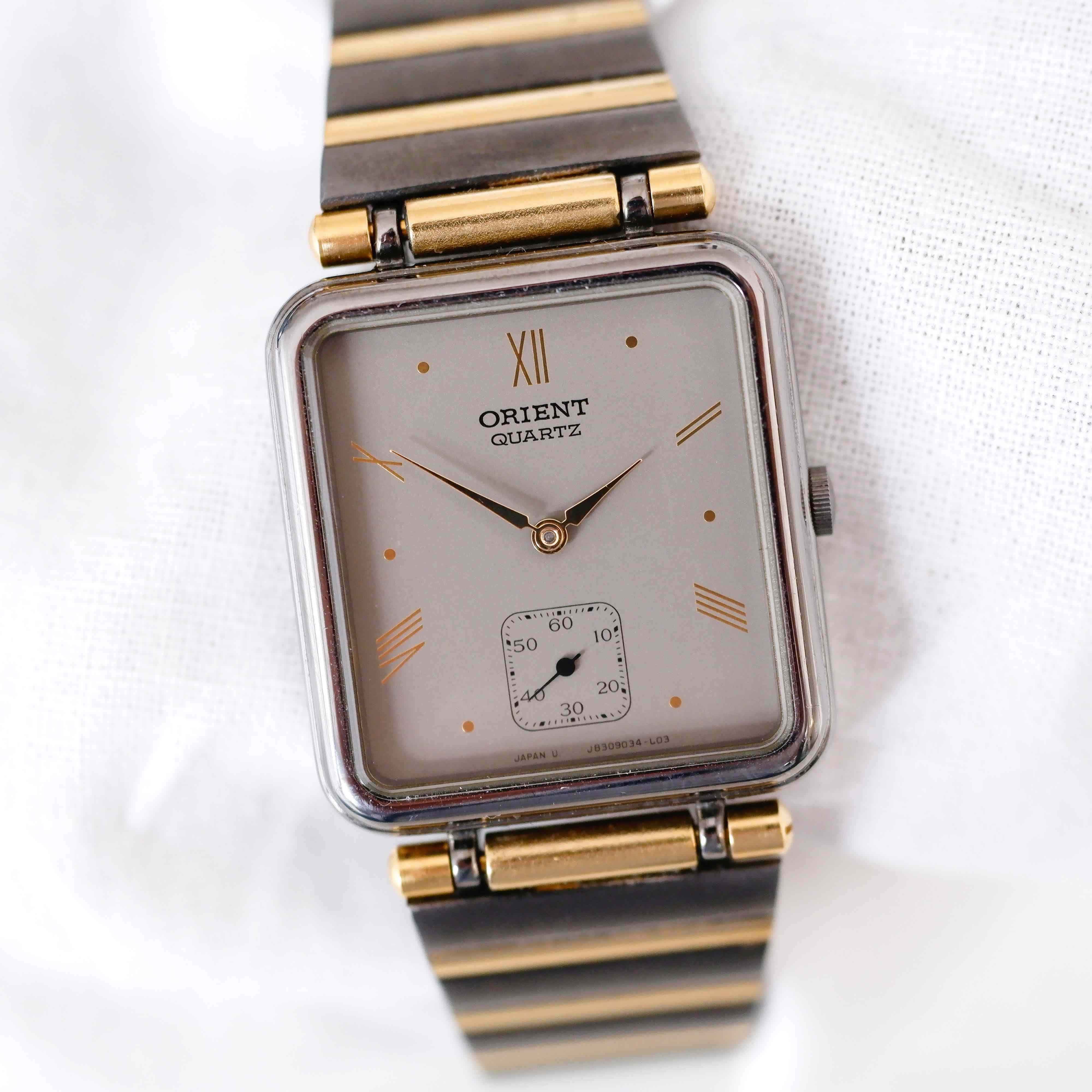 Orient Vintage Watch Ladies 90s Two Tone Elegance with Small Second New Old Stock
