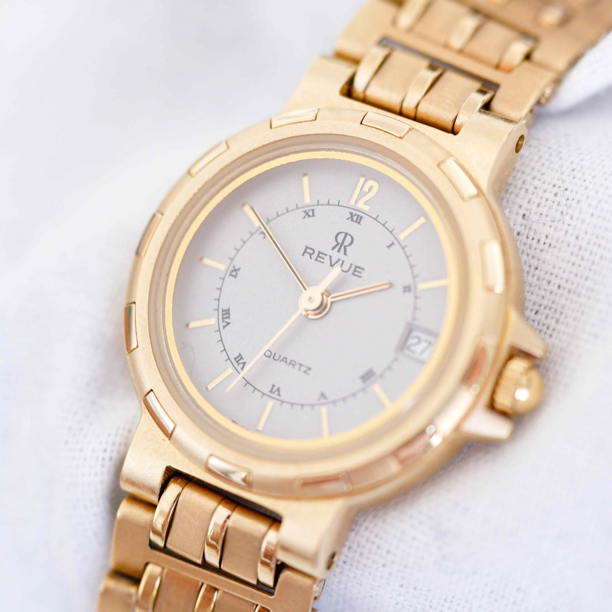 Revue Thommen Vintage Ladies Watch: 90s Golden Style Diver - New Old Stock (NOS) | Slight Right Side