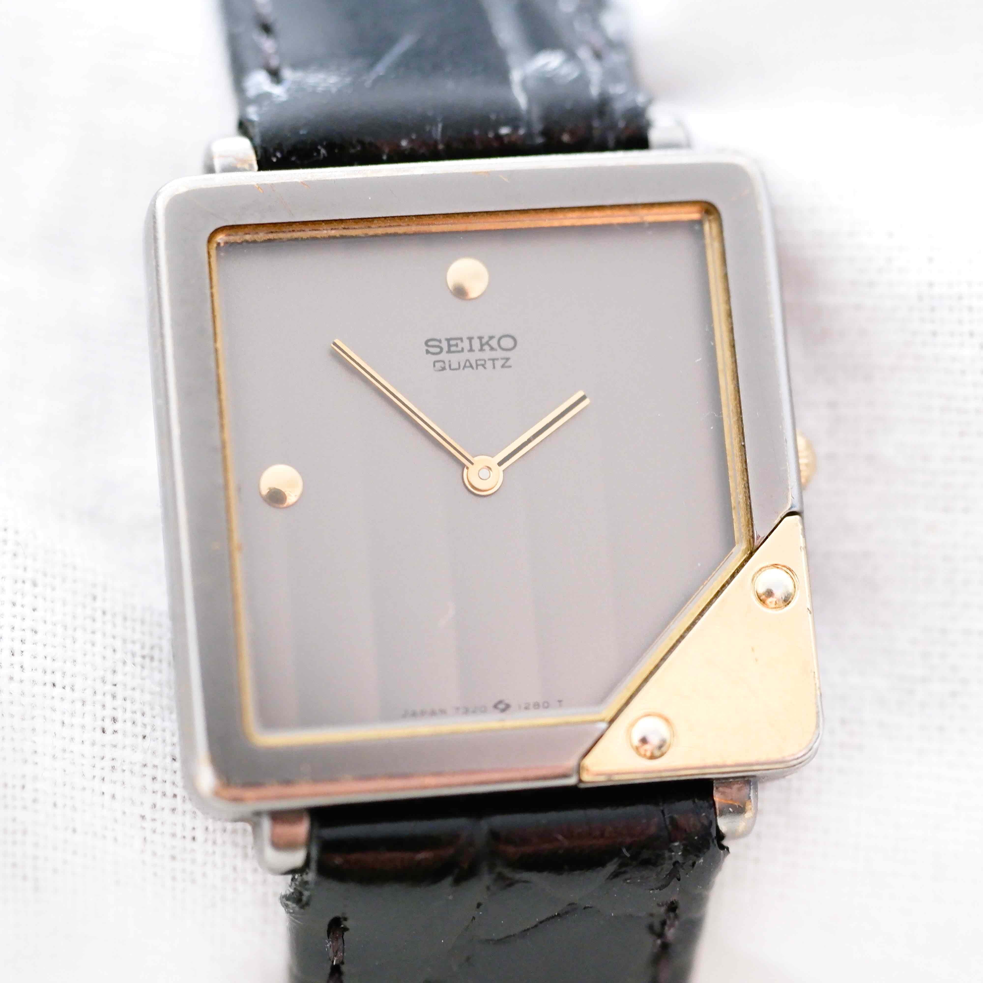 Seiko quartz square watch clearance