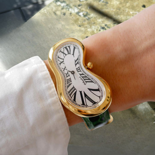 Exaequo Dali Softwatch: Vintage 90s Gold Style Roman Numerals NOS