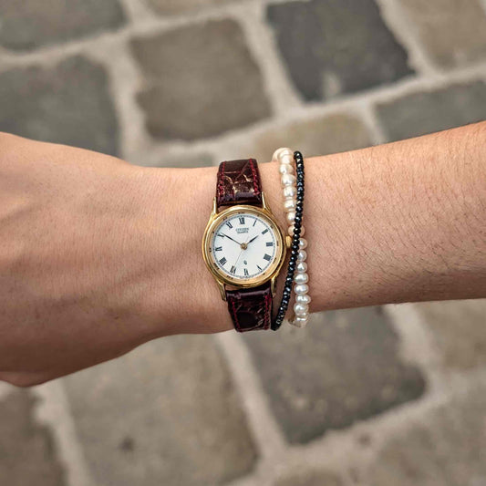 Citizen Cocktail Watch: Vintage Dainty Ladies 90s Golden with White Dial