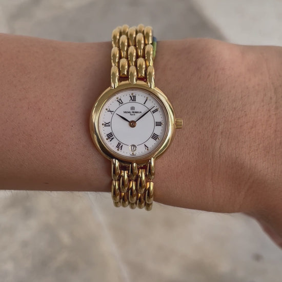 Michel Herbelin Vintage Ladies Cocktail Watch, Wrist Shot Video