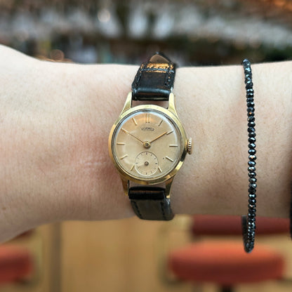 Roamer Cocktail Watch: Vintage Ladies 50s Gold Small Seconds Mechanical